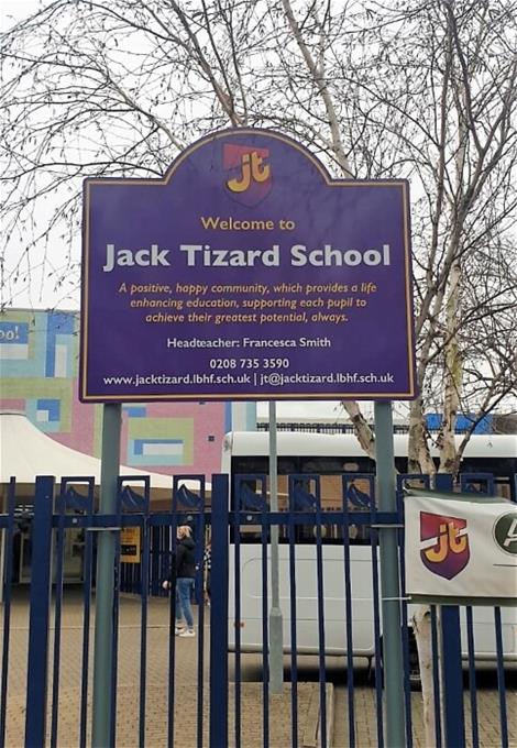 Jack Tizard School sign